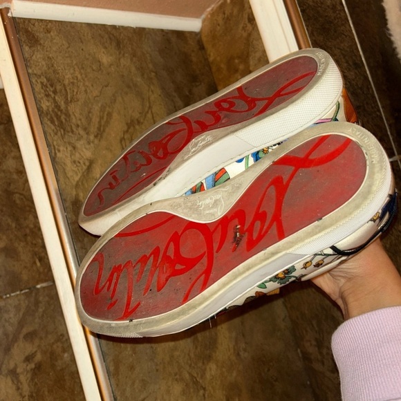 Christian Louboutin Floral Print Sneakers 39 - Picture 5 of 7